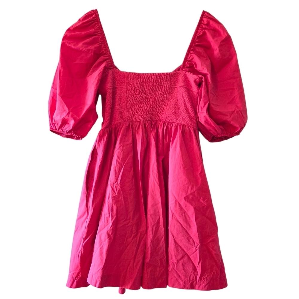 Anthropologie Maeve Women's Puff Sleeve Sweetheart Feminine Mini Dress Red Sz S - Picture 12 of 16